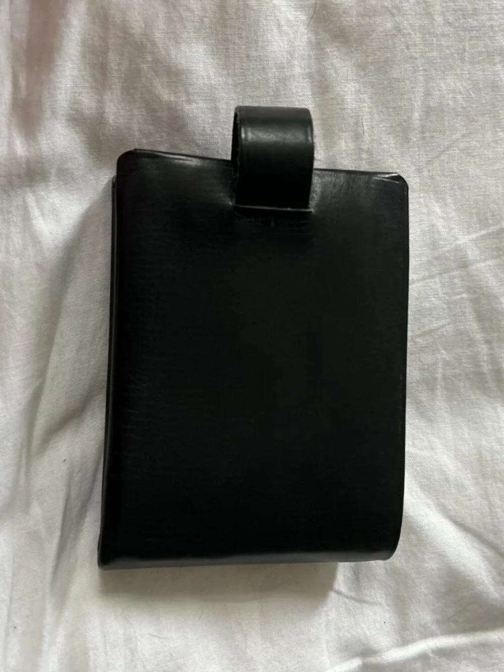Vintage Buxton Black Leather Card Holder with Lace Detailing